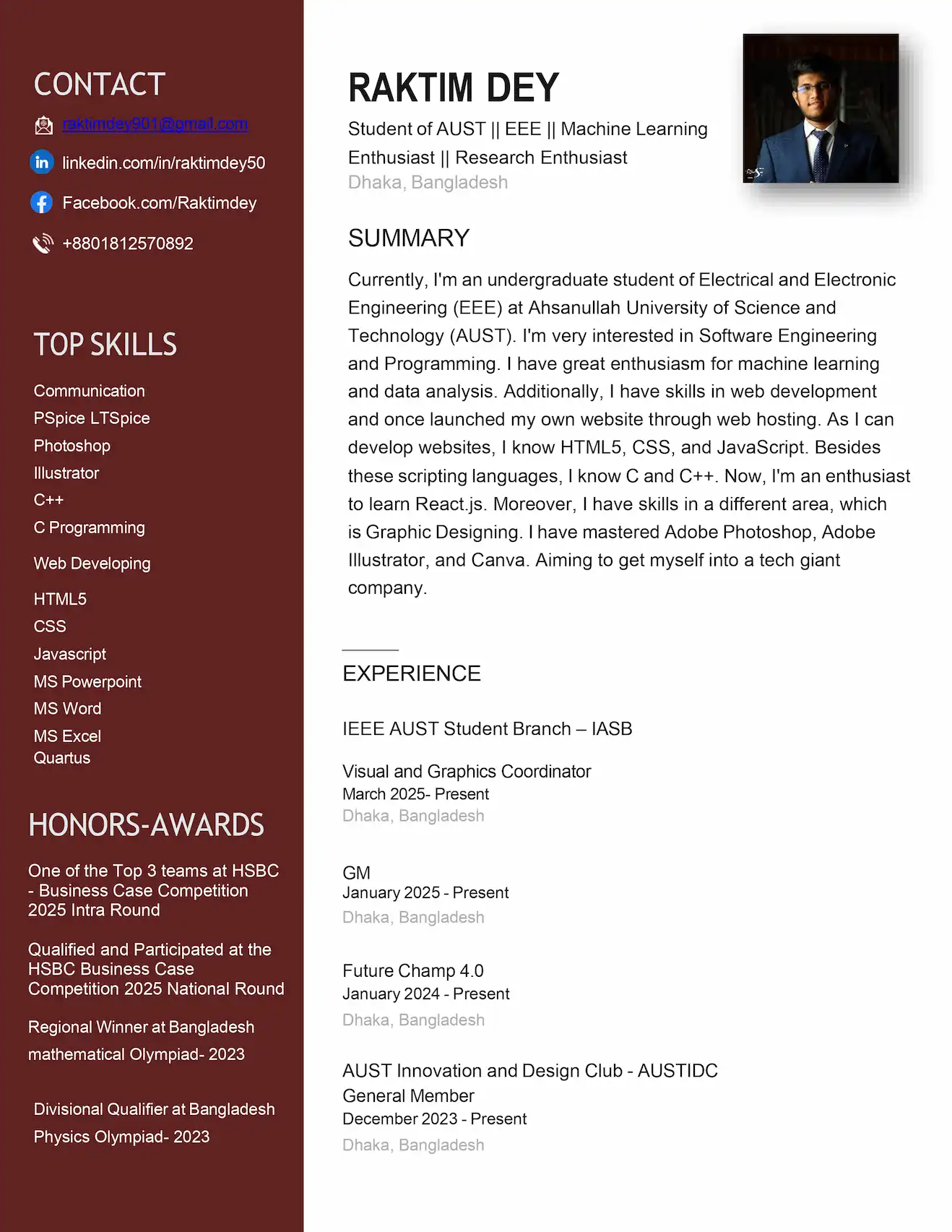 Resume Page 1